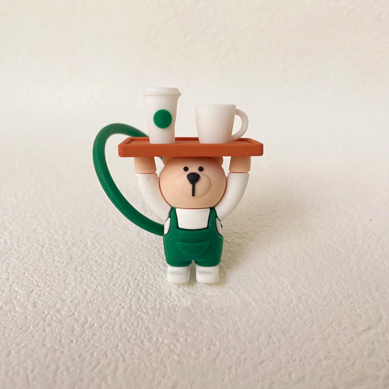 BearBrew Straw Cap β 1PC Cartoon Bear Plug (Fits 7β8mm / 0.28β0.31in Straws)