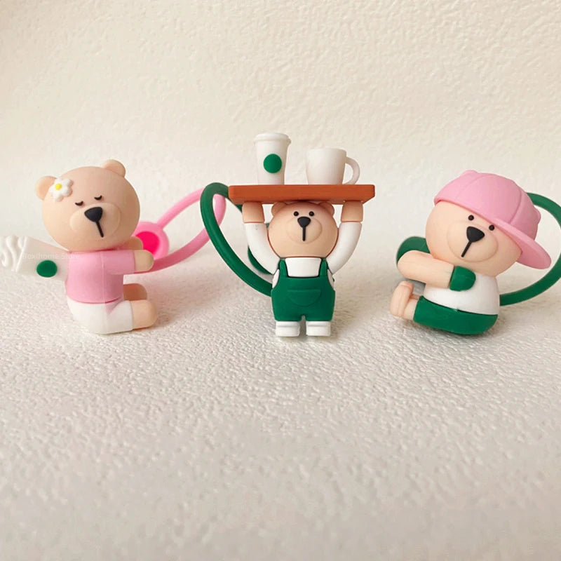 BearBrew Straw Cap β 1PC Cartoon Bear Plug (Fits 7β8mm / 0.28β0.31in Straws)