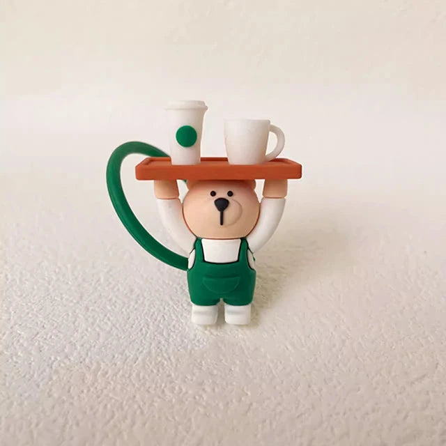 BearBrew Straw Cap β 1PC Cartoon Bear Plug (Fits 7β8mm / 0.28β0.31in Straws)