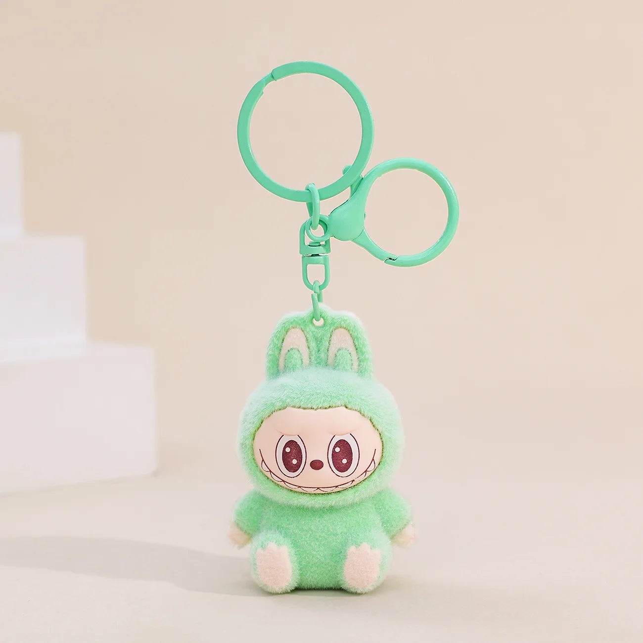 SnuggleBubu Plush Keychain – 6cm Fluffy Labubu Charm