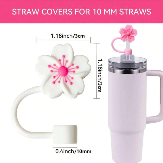 Begonia Flower Straw Cover Cap