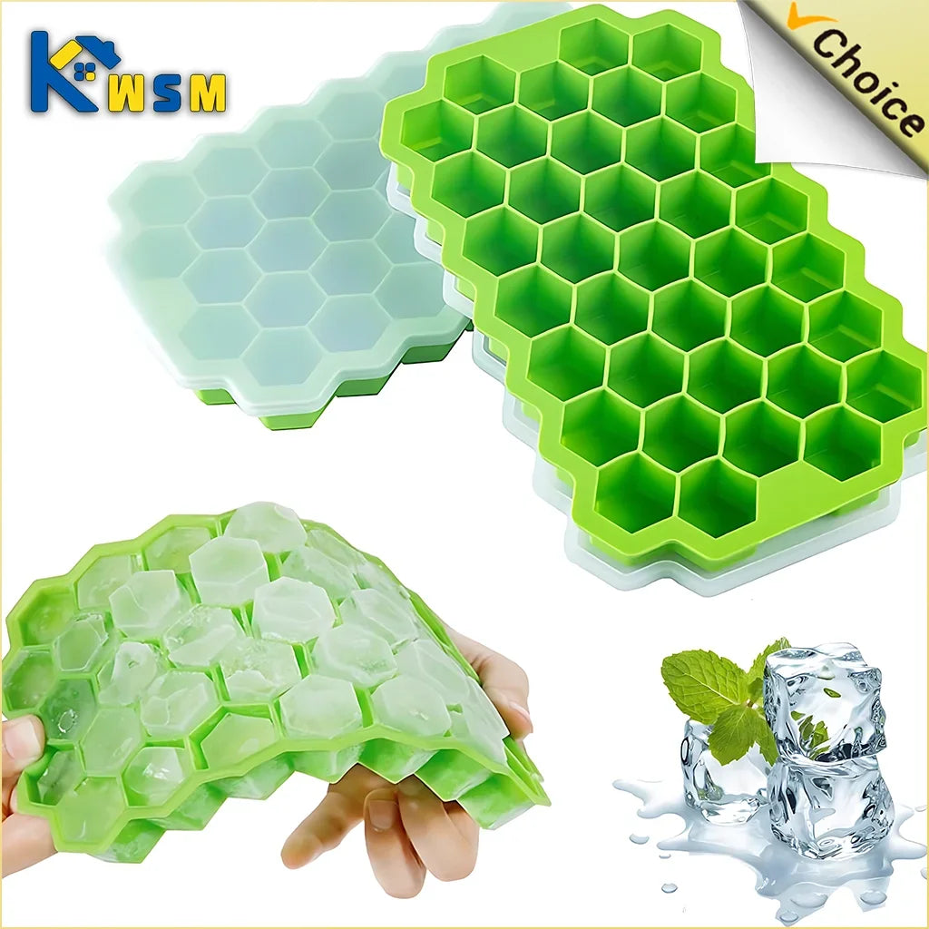 HexaChill 37-Cell Silicone Ice Cube Tray