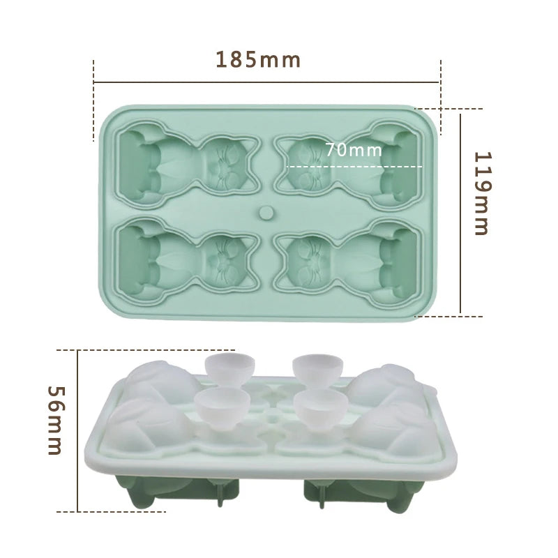 PurrChill 3D Cat Ice Cube Mold