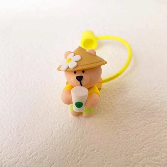 BearBrew Straw Cap – 1PC Cartoon Bear Plug (Fits 7–8mm / 0.28–0.31in Straws)